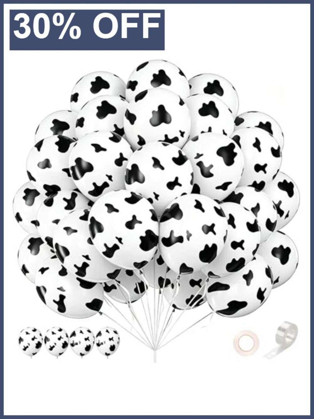 55 Pcs Cow Print Latex Balloons 12 Inch Party Decor Balloon Arch Kit